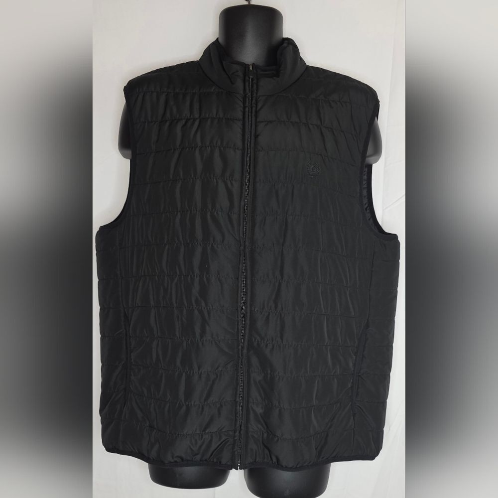 CHAPS Men's Black Quilted Puffer Vest Black Size XL BU-3138